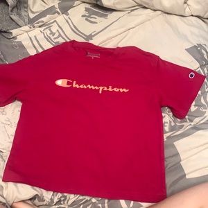 champion pink shirt size medium
